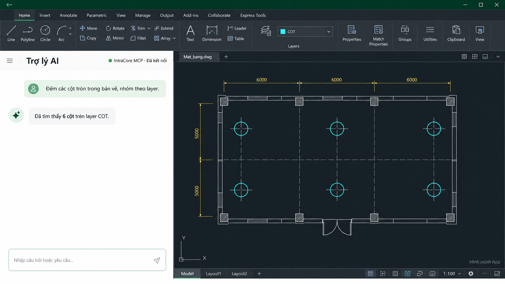 AutoCAD — IntraCore MCP, hình minh họa