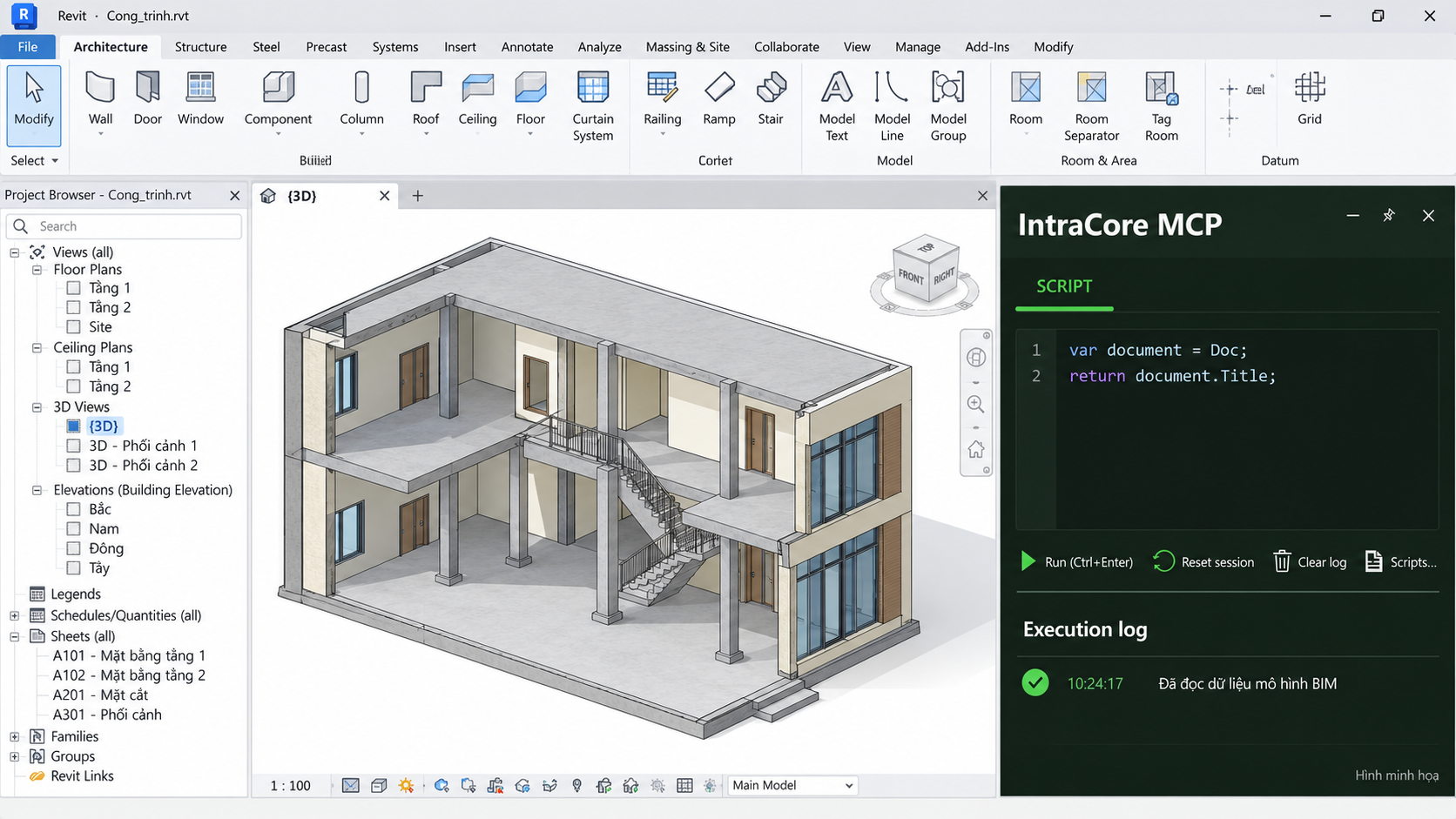 Revit — mô hình BIM, hình minh họa
